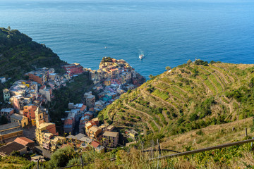 Fototapeta na wymiar View of Manarola, Cinque Terre. Italy