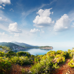 Fototapeta na wymiar Amazing Mediterranean seascape in Turkey. Landscape photography