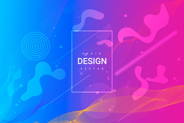 Liquid color background design. Fluid gradient shapes composition. Futuristic design posters. Eps10 vector.