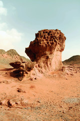 The red sand rocks in Timna park, Israel