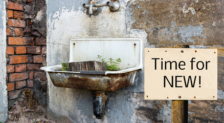 Time for New! Altes Waschbecken