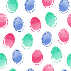 Seamless vector pattern with easter eggs. Abstract background.