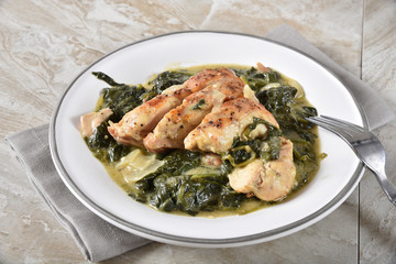 Chicken florentine dinner