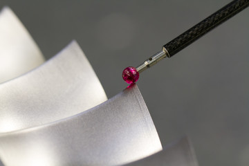 inspect dimension metal parts by CMM after machining process in industrial factory