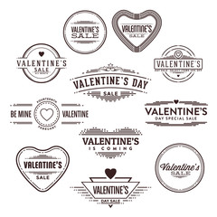 Obraz premium Valentine's day label design set
