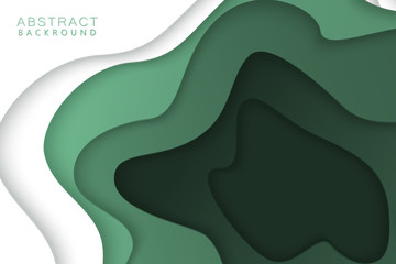 Paper cut background. Abstract realistic paper decoration for design. 3d Relief. Carving art. Vector illustration. Cover layout design template.