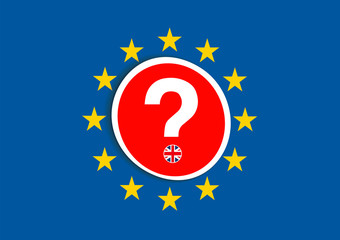 Brexit concept question mark