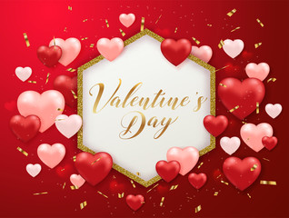 Fototapeta na wymiar Saint Valentine's day greeting card