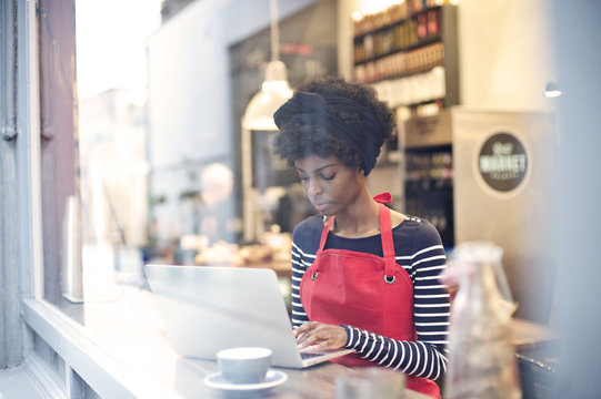 Young black female business owner