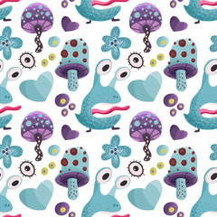 Naklejka premium Cute cartoon monsters. Vector,