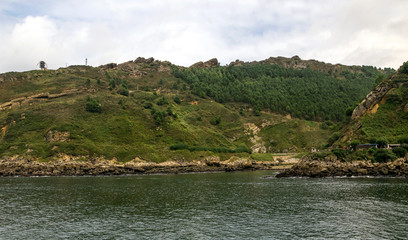 Coast of San Sebastian in a cloudy day