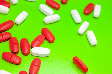 Isolated Collection Of Various Medical Tablets And Pills