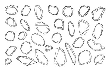 Crystal. Hand drawn crystal.