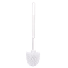New Plastic white Toilet Brush isolated on white background.