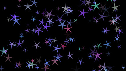 Background of multi-colored stars. Abstract background pattern.