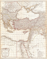 1794, Anville Map of the Eastern Roman Empire, inclues Greece