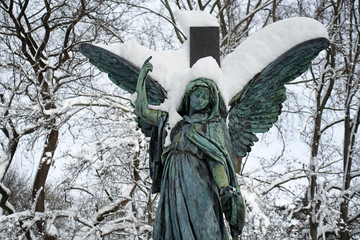 an angel in winter