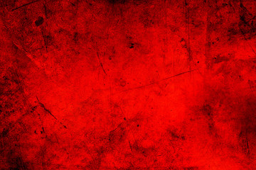 Red grunge textured concrete wall background