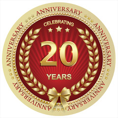 Anniversary 20 years , birthday, holiday, celebration, greeting card	