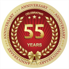 Anniversary 55 years , birthday, holiday, celebration, greeting card	