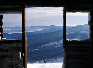 view from Szrenica mountain, Karkonosze mountains, Poland