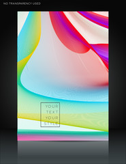 Abstract colorful wavy lines abstract background. Ideal for brochure & flyer designs, cover templates.