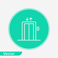 Elevator vector icon sign symbol
