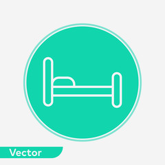 Bed vector icon sign symbol