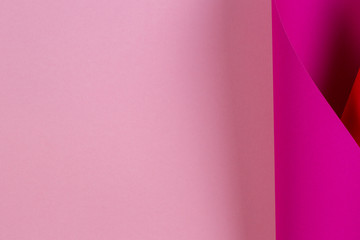 Obraz premium Abstract geometric shape pink magenta red color paper background