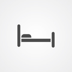 Bed vector icon sign symbol