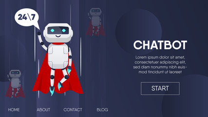 superhero chatbot business concept