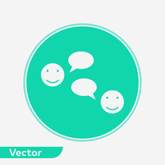Chatting vector icon sign symbol