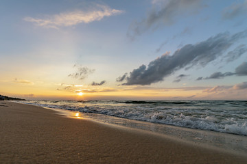 A beautiful sunset by the sea.