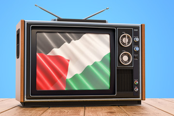 Palestinian Television concept, 3D rendering