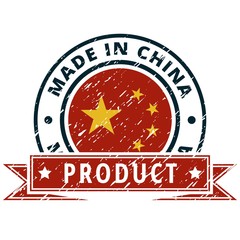 Product Made in China label sign illustration