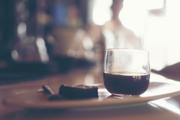 drip coffee, filter coffee in cafe