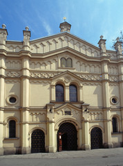 Krakow, Poland - April, 2008: Tempel Synagogue in Jewish Kazimierz district in Krakow