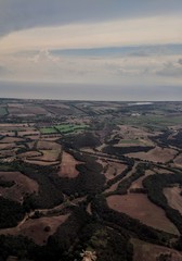 View on France from the air