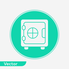Safe box vector icon sign symbol