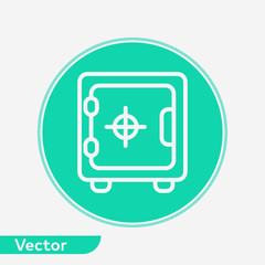Safe box vector icon sign symbol