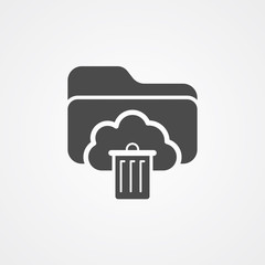 Cloud folders vector icon sign symbol