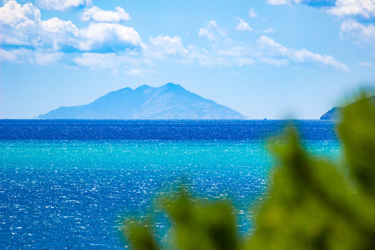 Beautiful sea in a summer day in Italy