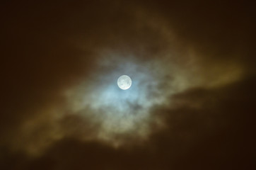 Fototapeta na wymiar Moon eclipse in full moon. Super blue blood moon