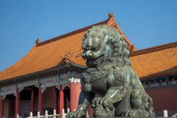Beijing, China, August 2018, the forbidden city