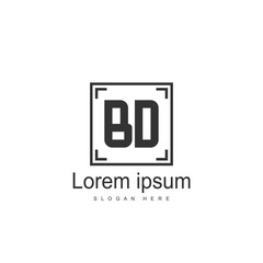 Initial BD Letter Logo Template Design