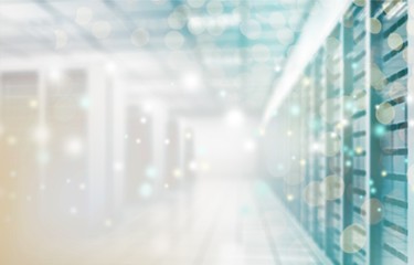 Abstract of modern high tech internet data center room