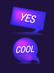 Poster with cool design and yes cool bubble