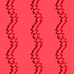 Seamless pattern background with multi-colored wavy lines.