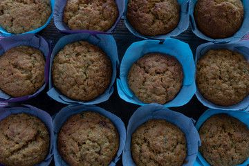 Fresh and tasty homemade carrot muffins.