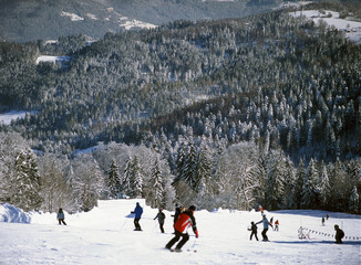 Slaski Beskid Mountains, Silesia Region, Poland: February, 2011 - Soszow Ski Resort, Wisla
